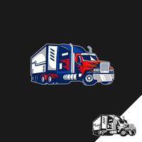 The Ilustration of a Truck with an Optimus Prime Theme vector