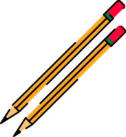 Pencil Illustration Flat Design Style png