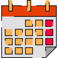 Calendar Illustration Flat Design Style png