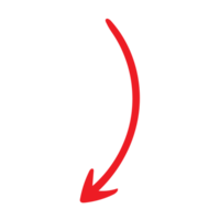 directionnel La Flèche signe rouge couleur. png