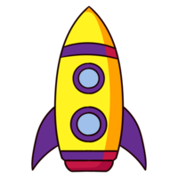 Business icon rocket, rocket render with transparent background png