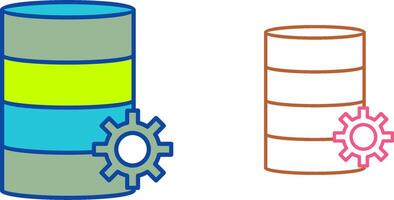 Unique Database Management Icon Design vector