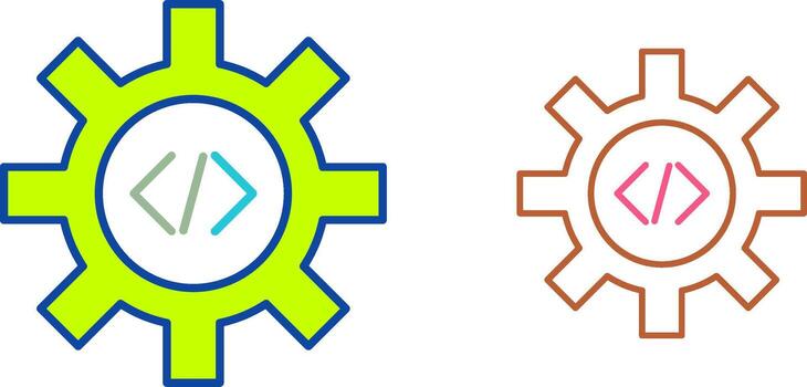único código mejoramiento icono diseño vector