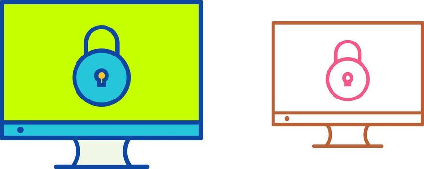 Unique Closed Access Icon Design vector