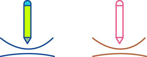 Draw Curve Icon Design vector