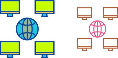 Unique Company Network Icon Design vector