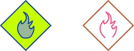 Danger of Flame Icon Design vector