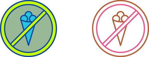 No Icecream Icon Design vector