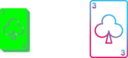 Clubs Card Icon Design vector