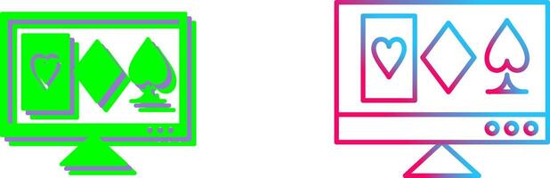 Online Gambling Icon Design vector