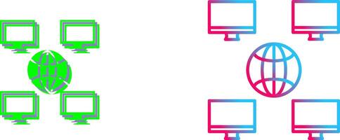 Unique Company Network Icon Design vector