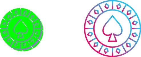 Spade Chip Icon Design vector