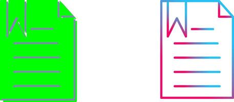 Unique Bookmarked Document Icon Design vector