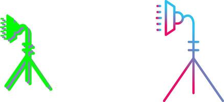 Unique Light Stand Icon Design vector