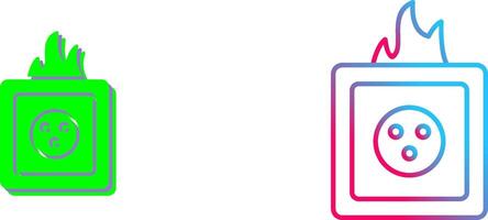Unique Fire in Socket Icon Design vector