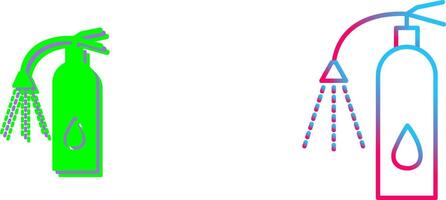 Unique Using Extinguisher Icon Design vector