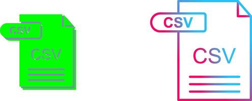 CSV Icon Design vector