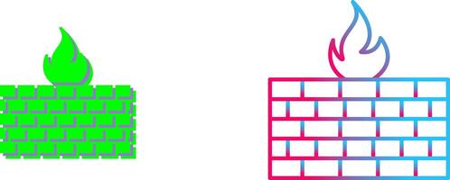 Firewall Icon Design vector