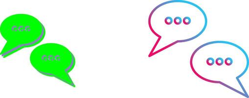 Conversation Bubbles Icon Design vector