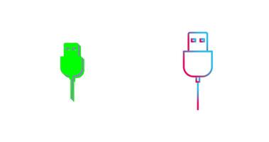 Unique USB Cable Icon Design vector