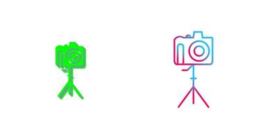 Unique Camera on Stand Icon Design vector