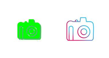 Unique DSLR Camera Icon Design vector