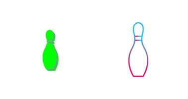 Unique Bowling Pin Icon Design vector