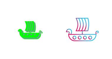 Viking Ship Icon Design vector