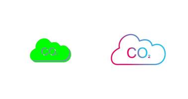 Carbon Dioxide Icon Design vector