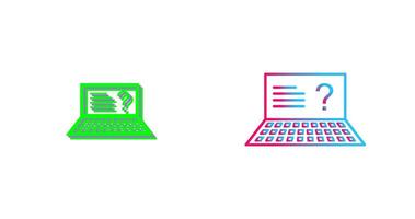 Unique Online Exam Icon Design vector