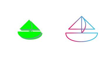 Small Yacht Icon Design vector