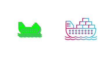 Cargo Ship Icon Design vector