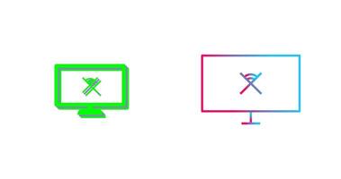 Unique Disconnected Network Icon Design vector