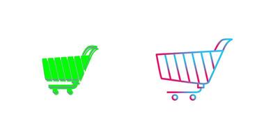 único compras carro icono diseño vector