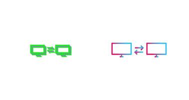 Unique Sharing Systems Icon Design vector