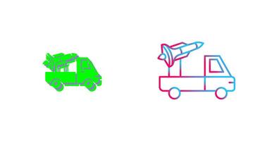Missile Truck Icon Design vector