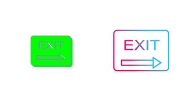 Unique Exit Icon Design vector