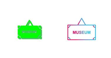 Museum Tag Icon Design vector