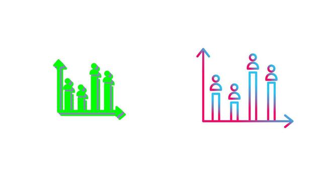 Candidate Graph Icon Design vector