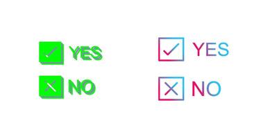 Yes No Option Icon Design vector