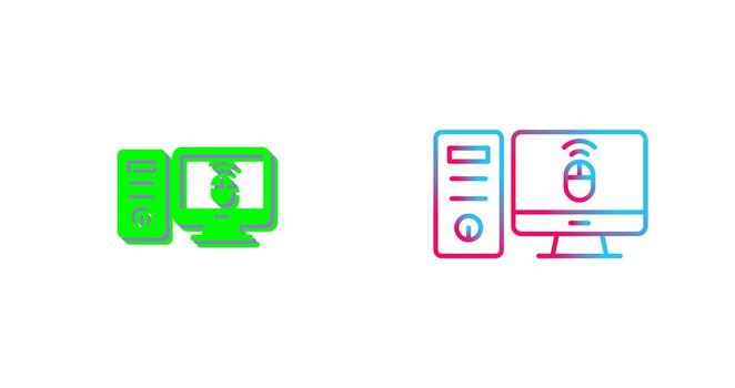 Desktop Computer Icon Design vector