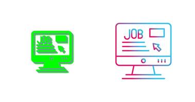 Online Job Icon Design vector