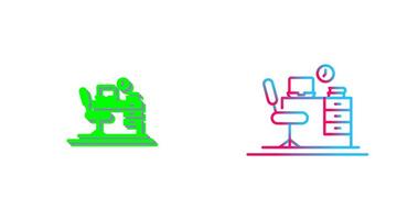 Office Desk Icon Design vector