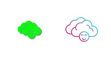 Cloudy Icon Design vector