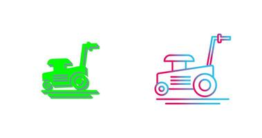 Lawn Mower Icon Design vector