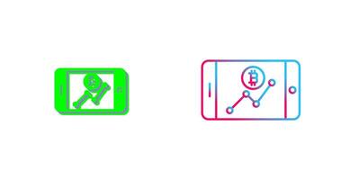 Line Chart Icon Design vector