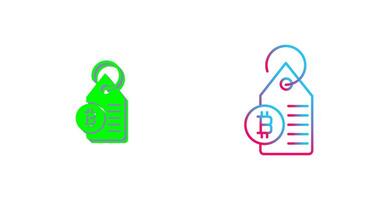 Bitcoin Label Tag Icon Design vector