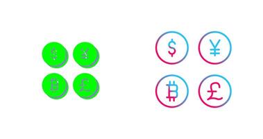 Currency Symbols Icon Design vector