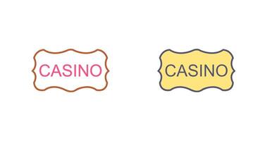 casino firmar icono diseño vector