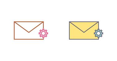 Unique Message Settings Icon Design vector